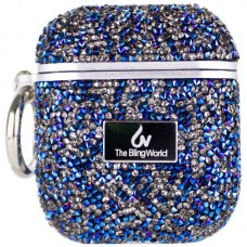 TPU чохол Bling World Rock Diamond для навушників AirPods 1/2  Синій - 00000057525_5