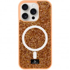 TPU чохол Bling World Rock Diamond with MagSafe для Apple iPhone 16 Pro Max (6.9")  Sunset Gold - 00000075838_9