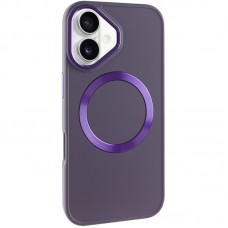 TPU чохол Bonbon Metal Style with MagSafe для Apple iPhone 16 (6.1")  Фіолетовий / Dark Purple - 00000074337_10