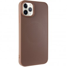 TPU чохол Carbon Protective with Magsafe для Apple iPhone 12 Pro Max (6.7")  Coffee - 00000082014_2