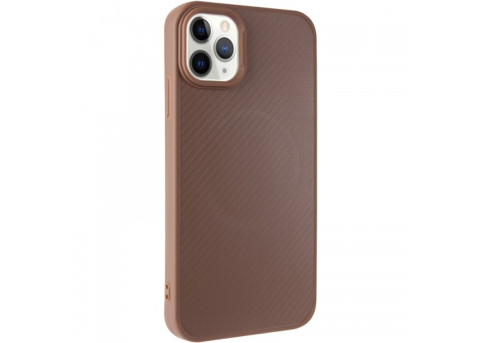 TPU чохол Carbon Protective with Magsafe для Apple iPhone 12 Pro Max (6.7
