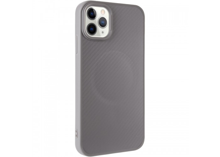 TPU чохол Carbon Protective with Magsafe для Apple iPhone 12 Pro / 12 (6.1