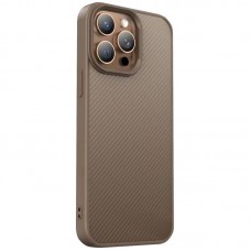 TPU чохол Carbon Protective with Magsafe для Apple iPhone 14 Pro (6.1")  Coffee - 00000082019_2