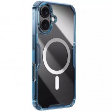TPU чохол Nillkin Nature Pro Magnetic для Apple iPhone 16 (6.1")  Синій (прозорий) - 00000074519_2