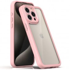 TPU чохол Transparent + Colour 1,5mm для Apple iPhone 12 Pro (6.1")  Pink - 00000070564_3
