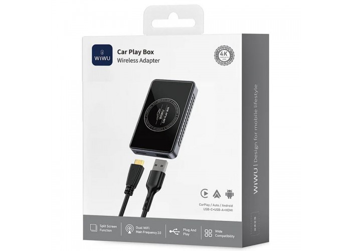 Адаптер WIWU Wi-CP004 Play box car wireless CarPlay (iOS + Android)