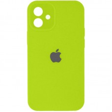 Чохол Silicone Case Full Camera Protective (AA) для Apple iPhone 12 (6.1")  Кислотно-зелений / Acid Green - 00000042250_54