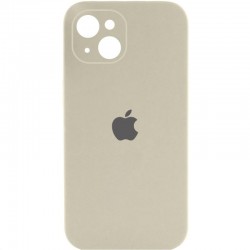 Чохол Silicone Case Full Camera Protective (AA) для Apple iPhone 14 (6.1")  Бежевий / Antique White - 00000057034_57