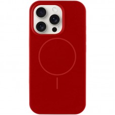Чохол Silicone Case Full Protective (AA) NO LOGO with MagSafe для Apple iPhone 16 Pro Max (6.9")  Червоний / Deep Red - 00000076460_12