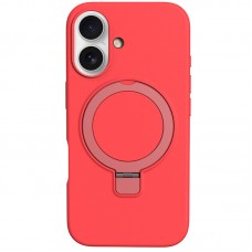 Чохол Silicone Case Full Protective NO LOGO with Ring для Apple iPhone 16 (6.1")  Red - 00000078486_7