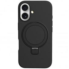 Чохол Silicone Case Full Protective NO LOGO with Ring для Apple iPhone 16 Plus (6.7")  Black - 00000078487_1