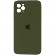 Чохол Silicone Case Square Full Camera Protective (AA) для Apple iPhone 11 Pro (5.8")  Зелений / Dark Olive - 00000040235_46