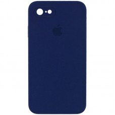 Чохол Silicone Case Square Full Camera Protective (AA) для Apple iPhone 7/8/SE (2020) (4.7")  Темно-синій / Midnight blue - 00000040229_24