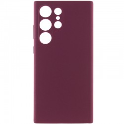 Чохол Silicone Cover Lakshmi Full Camera (AAA) для Samsung Galaxy S23 Ultra  Бордовий / Plum - 00000064731_1