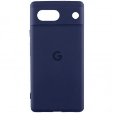 Чохол Silicone Cover Lakshmi Full Camera (AAA) with Logo для Google Pixel 7a  Темно-синій / Midnight blue - 00000072122_10