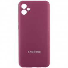 Чохол Silicone Cover Lakshmi Full Camera (AAA) with Logo для Samsung Galaxy A04e  Бордовий / Plum - 00000085725_2