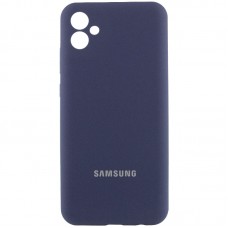 Чохол Silicone Cover Lakshmi Full Camera (AAA) with Logo для Samsung Galaxy A04e  Темно-синій / Midnight blue - 00000085725_12