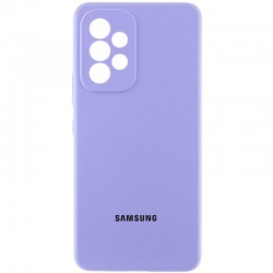 Чохол Silicone Cover Lakshmi Full Camera (AAA) with Logo для Samsung Galaxy A32 4G  Бузковий / Dasheen - 00000081501_11