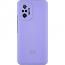 Чохол Silicone Cover Lakshmi Full Camera (AAA) with Logo для Xiaomi Redmi Note 10 Pro / 10 Pro Max  Бузковий / Dasheen - 00000071863_4