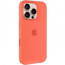 Чохол Silicone case (AAA) with Magsafe and Animation (button) для Apple iPhone 16 Pro Max (6.9")  Tangerine - 00000076347_12