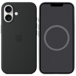 Чохол Silicone case (AAA) with Magsafe and Animation для Apple iPhone 16 Plus (6.7")  Black - 00000074445_1
