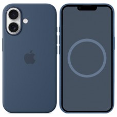Чохол Silicone case (AAA) with Magsafe and Animation для Apple iPhone 16 Plus (6.7")  Denim - 00000074445_2