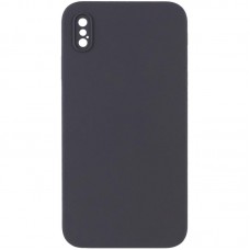 Чохол Silicone Case Square Full Camera Protective (AA) NOLOGO для Apple iPhone X / XS (5.8")  Сірий / Dark Gray - 00000072151_21