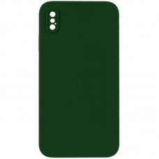 Чохол Silk Square Full Camera Protective (AA) NO LOGO для Apple iPhone X / XS (5.8")  Зелений / Army green - 00000072151_8