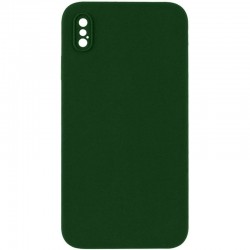 Чохол Silk Square Full Camera Protective (AA) NO LOGO для Apple iPhone X / XS (5.8")  Зелений / Army green - 00000072151_8