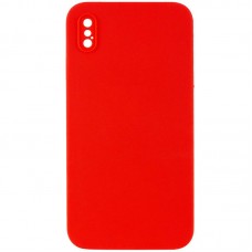 Чохол Silk Square Full Camera Protective (AA) NO LOGO для Apple iPhone X / XS (5.8")  Червоний / Red - 00000072151_12