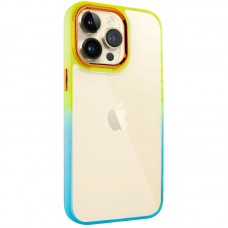 Чохол TPU+PC Fresh sip series для Apple iPhone 13 Pro Max (6.7")  Бірюзовий / Помаранчевий - 00000055235_2