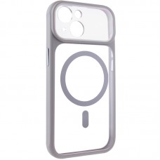 Чохол TPU+PC GETMAN Moon Clear with MagSafe для Apple iPhone 14 (6.1")  Grey - 00000084766_4