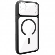 Чохол TPU+PC GETMAN Moon Clear with MagSafe для Apple iPhone 17 Pro (6.3")  Black - 00000084777_1