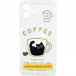 Чохол TPU Clear Joy для Samsung Galaxy A36 5G  Coffee - 00000084805_1