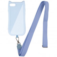 Чохол TPU GETMAN Cat with straps для Apple iPhone 7 / 8 / SE (2020) (2022) (4.7")  Blue - 00000078774_2