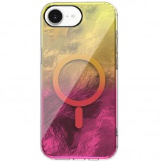 Чохол TPU Shiny Mountain (MagFit) для Apple iPhone 16e (6.1")  Yellow / Pink - 00000077834_7