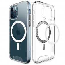 Чохол TPU Space Case with MagSafe для Apple iPhone 12 Pro / 12 (6.1")  Прозорий - 00000051787_1