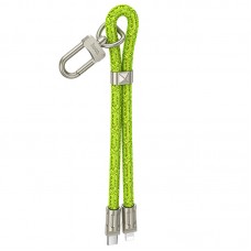 Дата кабель-шнурок Hoco GH5 Elegant Type-C to Lightning (0.21m)  Fluorescent Green - 00000075211_2