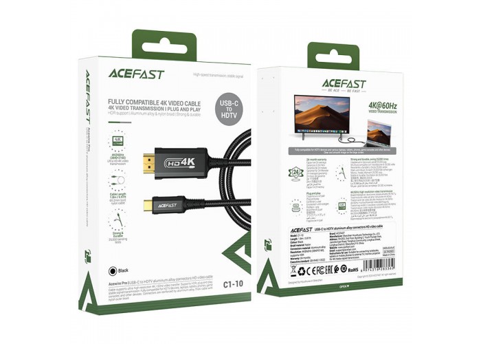 Дата кабель Acefast C1-10 USB-C to HDTV (1.8m)