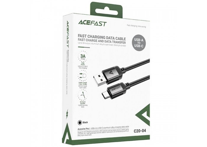 Дата кабель Acefast C20-04 USB to Type-C 3A (1.2m)