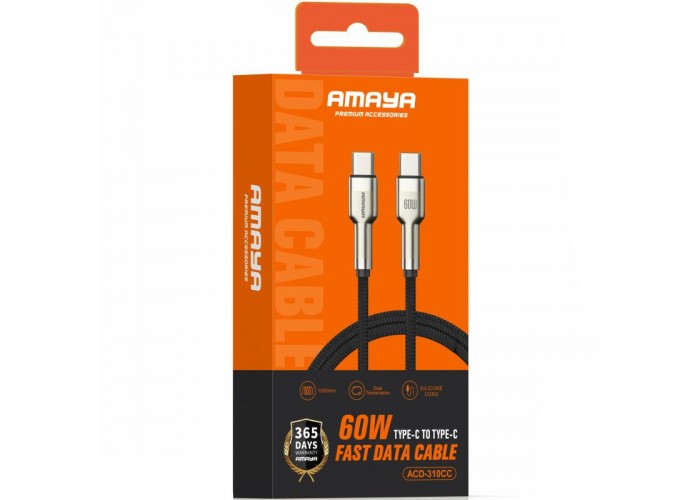 Дата кабель Amaya 310CC Type-C to Type-C 60W (1m)
