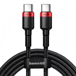 Дата кабель Baseus Cafule Type-C to Type-C PD2.0 100W (2m) (CATKLF-AL)  Red / Black - 00000070510_2