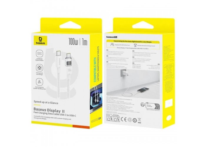 Дата кабель Baseus Display 2 Type-C to Type-C 100W (1m) (P10382702)