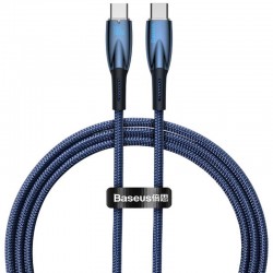 Дата кабель Baseus Glimmer Series Fast Charging Type-C to Type-C 100W 1m (CADH00070)  Blue - 00000068699_3