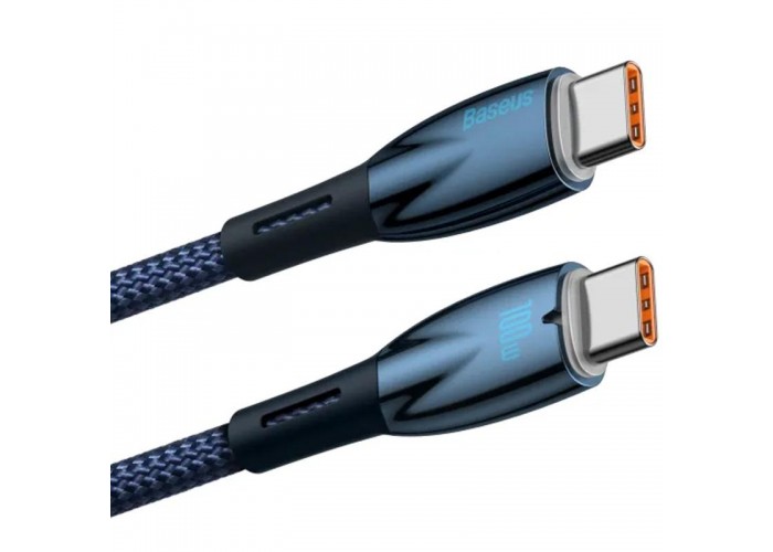 Дата кабель Baseus Glimmer Series Fast Charging Type-C to Type-C 100W 1m (CADH00070)