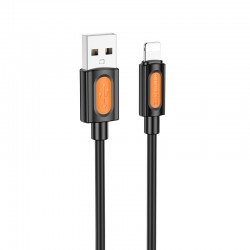 Дата кабель Borofone BX114 Structure USB to Lightning 2.4A (1m)  Black - 00000076783_1
