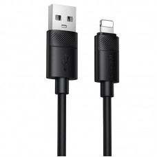 Дата кабель Borofone BX123 Leya USB to Lightning 12W (1m)  Black - 00000086460_1