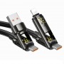 Дата кабель Hoco U143 Joy 4in1 USB to Lightning/Type-C to Type-C 240W (1.2m)