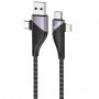Дата кабель Hoco U95 Freeway 4in1 USB/Type-C to Type-C/Lightning 60W (1.2m)