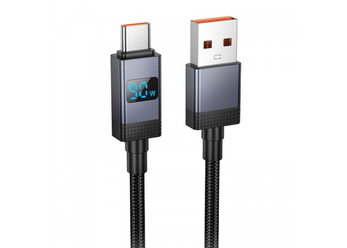 Дата кабель Hoco X118 Generous with display USB to Type-C 5A (1m)